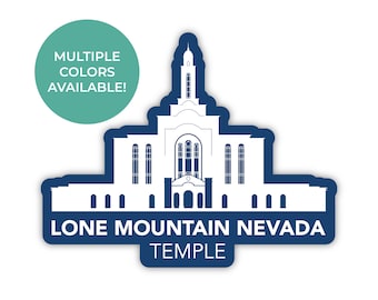Lone Mountain Nevada Temple Sticker, Lone Mountain Nevada Temple, Lone Mountain Temple Sticker, LDS Temple Stickers, LDS temple gift ideas