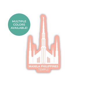 Manila Filipijnen Tempel Sticker, Manila Filipijnen Tempel, Filipijnen Tempel Sticker, LDS Tempel Stickers, Manila Filipijnen Missie