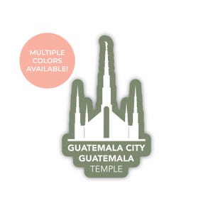 Sticker tempel Guatemala-stad Guatemala, tempel Guatemala-stad Guatemala-stad, sticker tempel Guatemala-tempel, LDS-cadeau-ideeën, cadeau Guatemala-missie