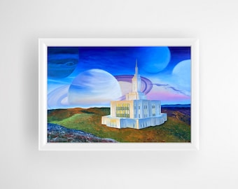 Visionen der Geisterwelt Kunstdruck, HLT Tempel im Himmel Kunstdruck, LDS Geisterwelt Kunst, Geisterwelt Malerei, Tempel im Himmel, HLT Malerei