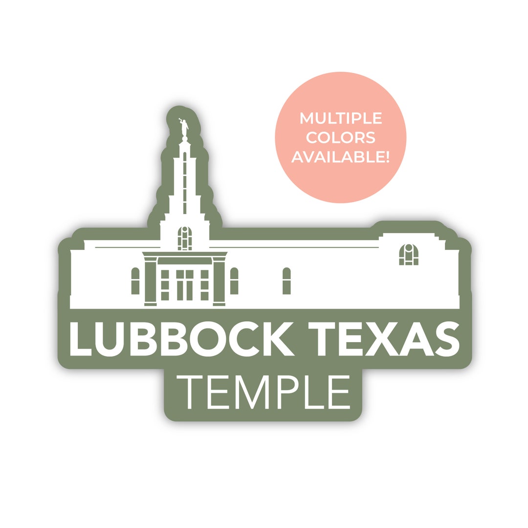 Lubbock Texas Temple Sticker, Lubbock Temple, Lds Temple Stickers, Lds