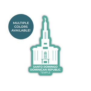 Santo Domingo Dominicaanse Republiek tempel sticker, Dominicaanse Republiek tempel sticker, Lds tempel stickers, Lds sticker, Santo Domingo tempel