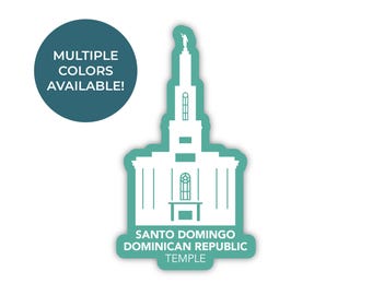 Santo Domingo Dominicaanse Republiek tempel sticker, Dominicaanse Republiek tempel sticker, Lds tempel stickers, Lds sticker, Santo Domingo tempel