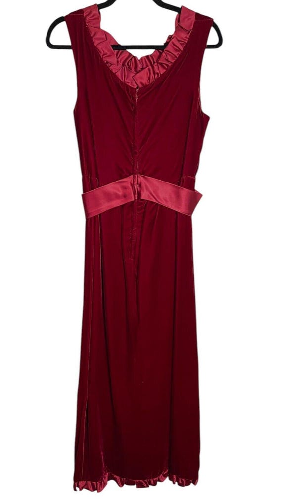 deep red holiday dress Emmalina Midi Dress