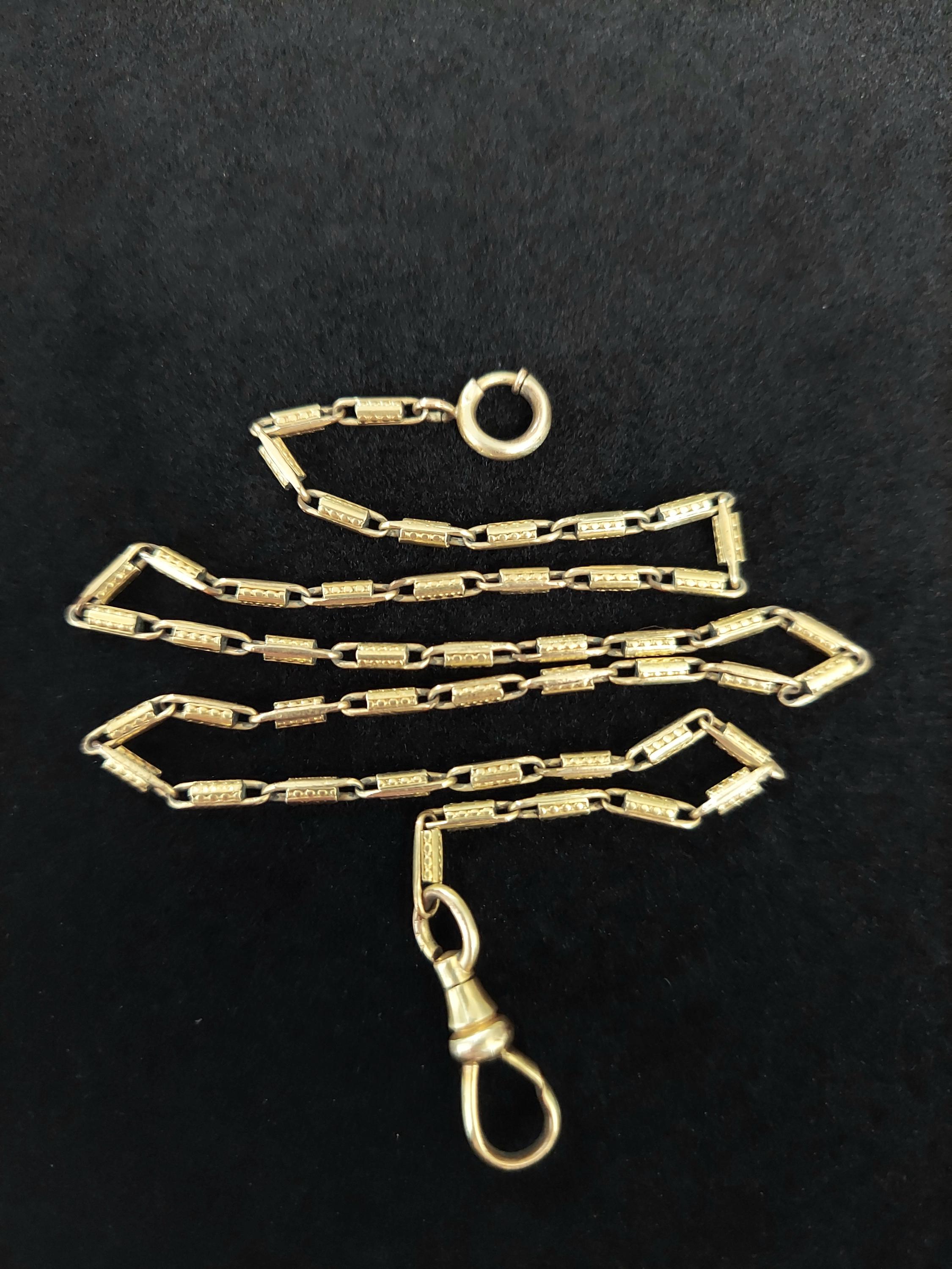 Vintage Watch Chain Necklace, SIMMONS 15.25 display picture 3