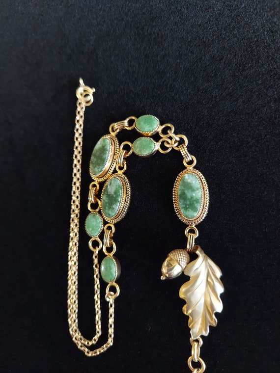 Antique 16" Gold Filled Acorn Necklace, Vintage J… - image 1