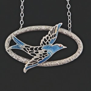 14K Antique Gold Swallow Pendant, Swallow Bird Necklace, Bird Gold Necklace, Antique Swallow, Bird Gold Pendant,  Antique Conversion