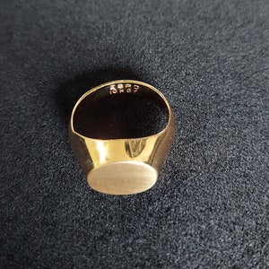 Anillo de hombre relleno de oro vintage, anillo estilo banda de cigarros, anillo de sello, anillo de mediados de siglo, nuevo stock antiguo