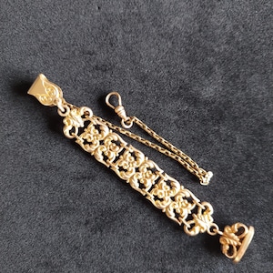 Art Nouveau Watch Fob - Antique Gold Filled Pocket Watch Chain Fob Pendant Dated 1903