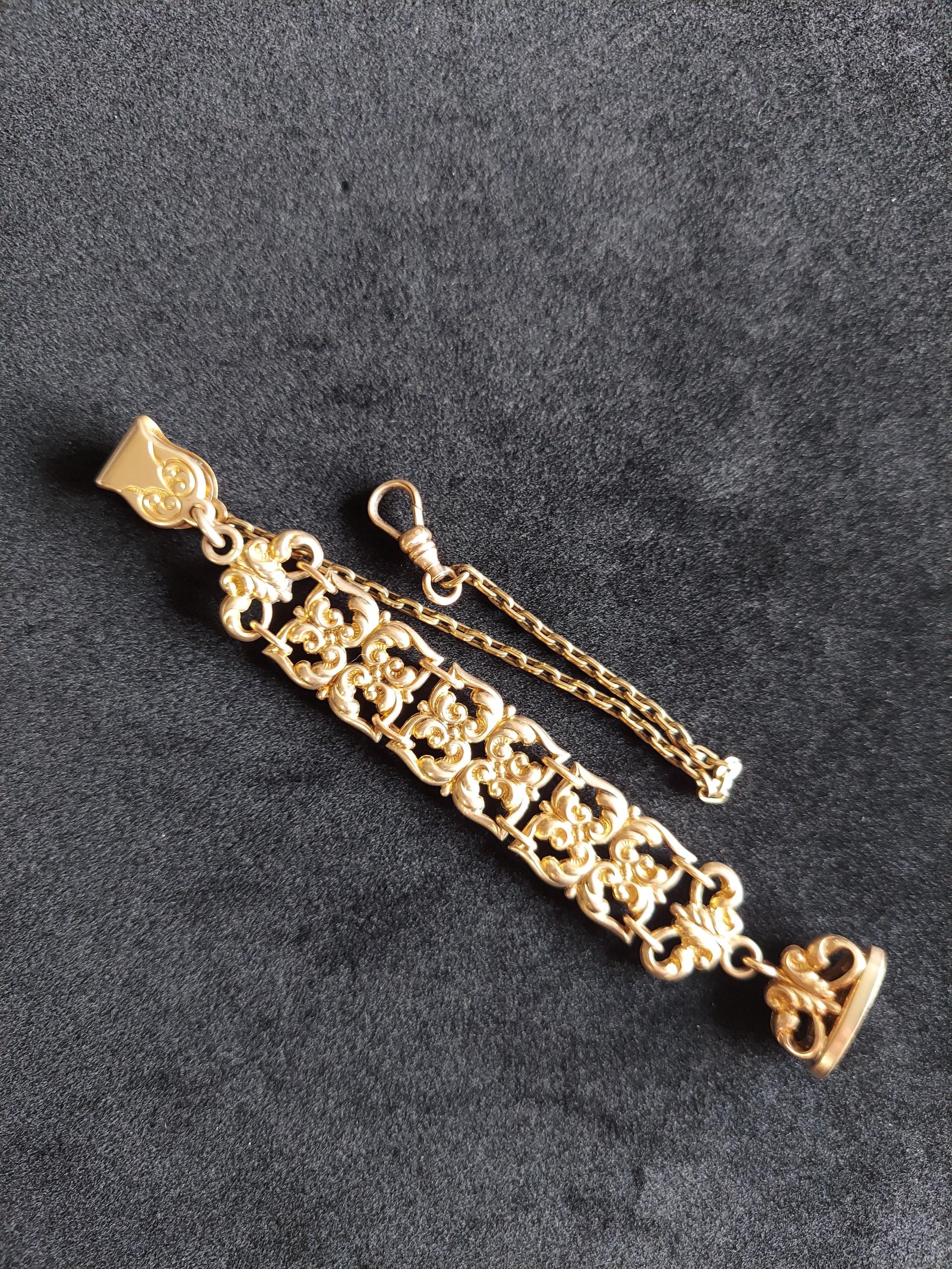 Art Nouveau Watch Fob - Antique Gold Filled Pocket Watch  display picture 3