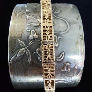 Antique Filigree 12k Yellow gold Fill Watch Bracelet Circa 1928