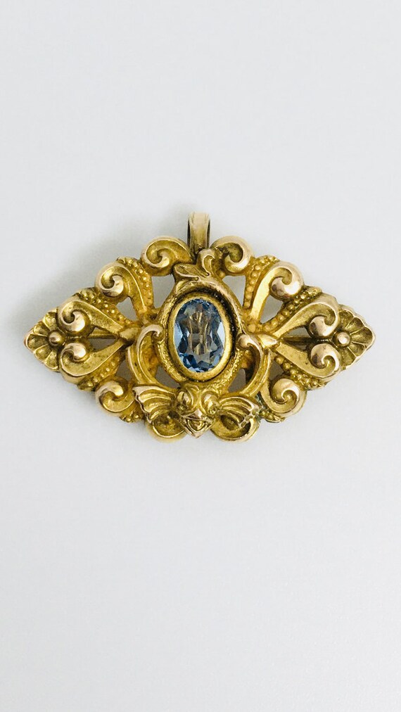 Antique Watch Pin / Antique Sea Serpent / Antique