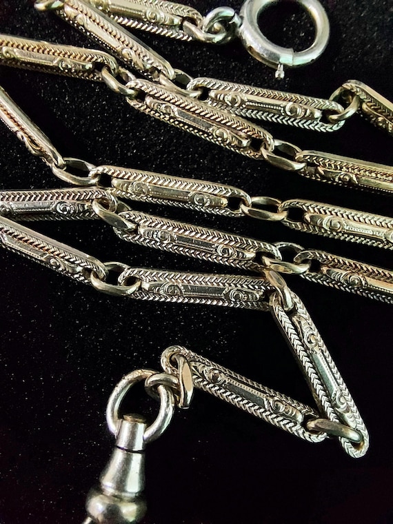 ANTIQUE SIMMONS GOLDFILLED SNAKE CHAIN DOG CLIP 15 1/2\