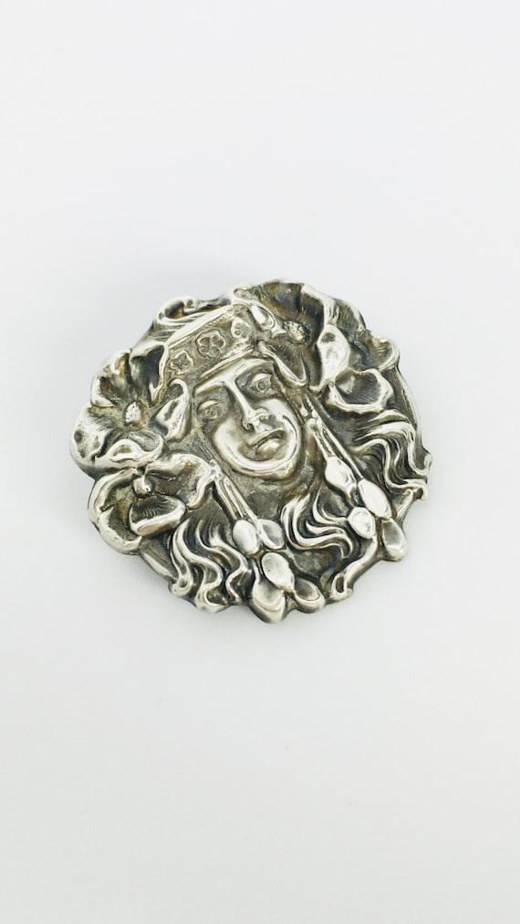 Antique Vintage Original Art Nouveau Sterling Sil… - image 3