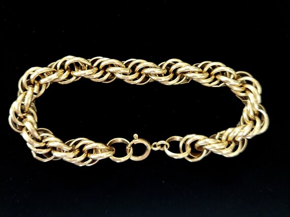Antique Charm Bracelet,  Gold Filled Charm Bracel… - image 3