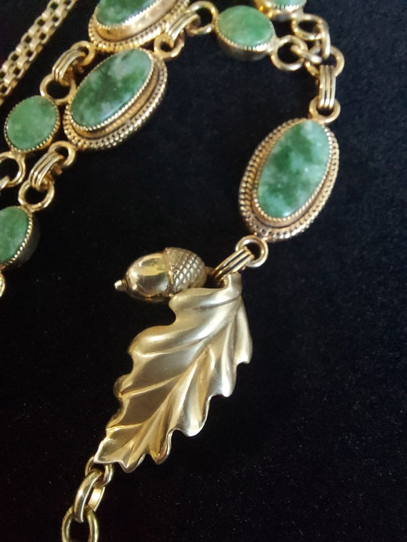 Antique 16" Gold Filled Acorn Necklace, Vintage J… - image 2