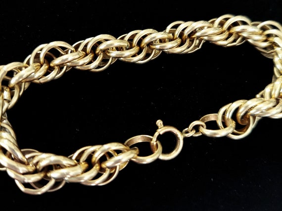 Antique Charm Bracelet,  Gold Filled Charm Bracel… - image 1