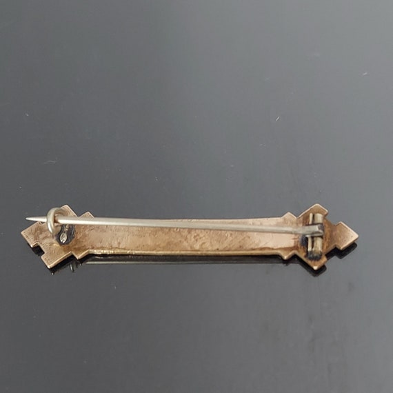 Antique Gold Filled Engraved Brooch / Victorian G… - image 4