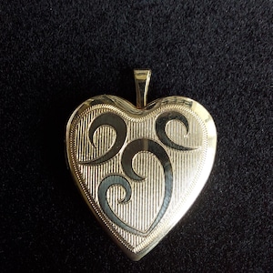 Vintage Heart Locket, 14k Gold Filled Locket, Photo Locket, New Old Stock, Gift For Her