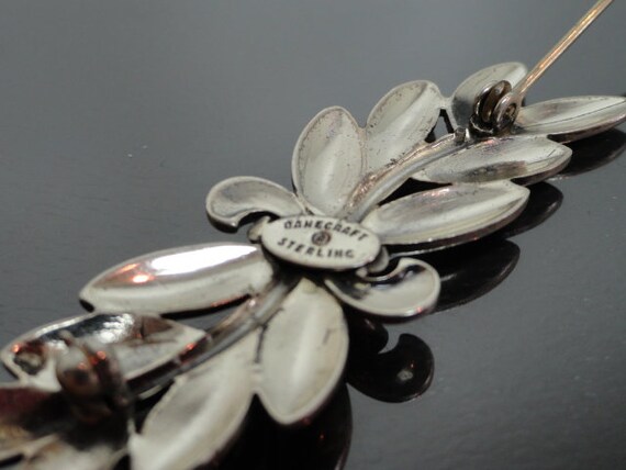 Vintage Sterling Silver DANECRAFT Leaf Brooch Cir… - image 4