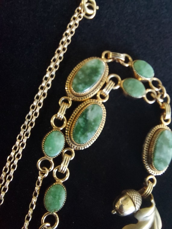 Antique 16" Gold Filled Acorn Necklace, Vintage J… - image 4