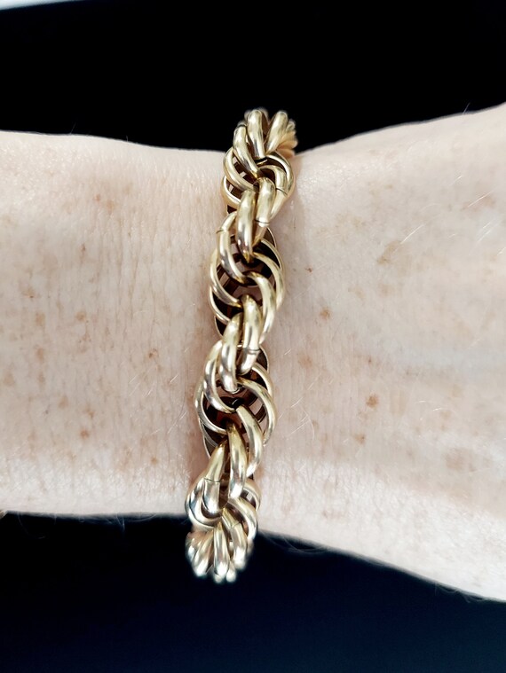 Antique Charm Bracelet,  Gold Filled Charm Bracel… - image 6