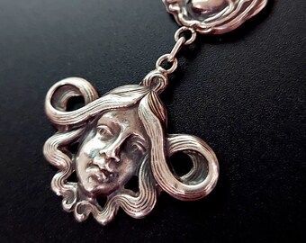 Catena Albert Per Orologio Da Taschino Antico In Argento Sterling - Foto 5