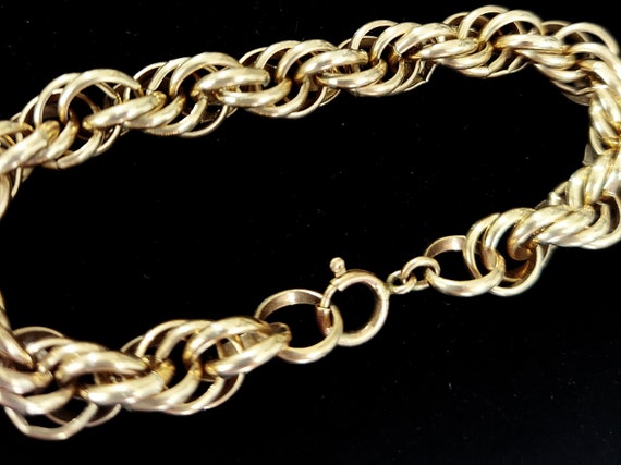 Antique Charm Bracelet,  Gold Filled Charm Bracel… - image 2