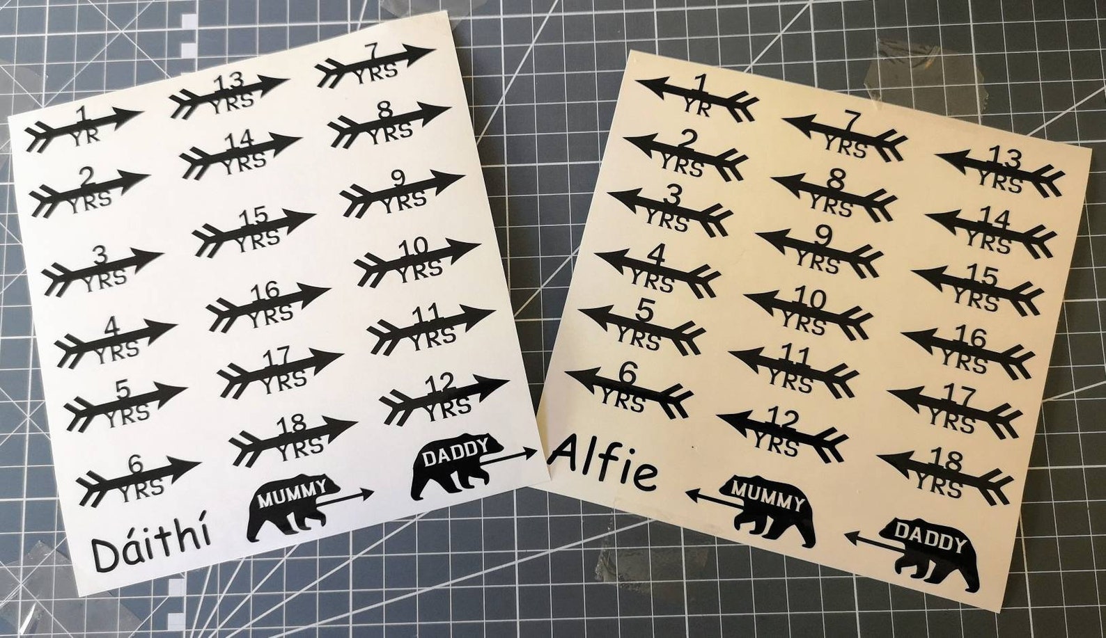 Height chart vinyl stickers decal. Growth chart. UK based. Etsy