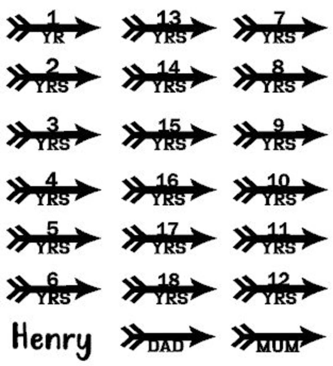 Height Chart Vinyl Stickers Decal. Growth Chart. UK Based. Etsy
