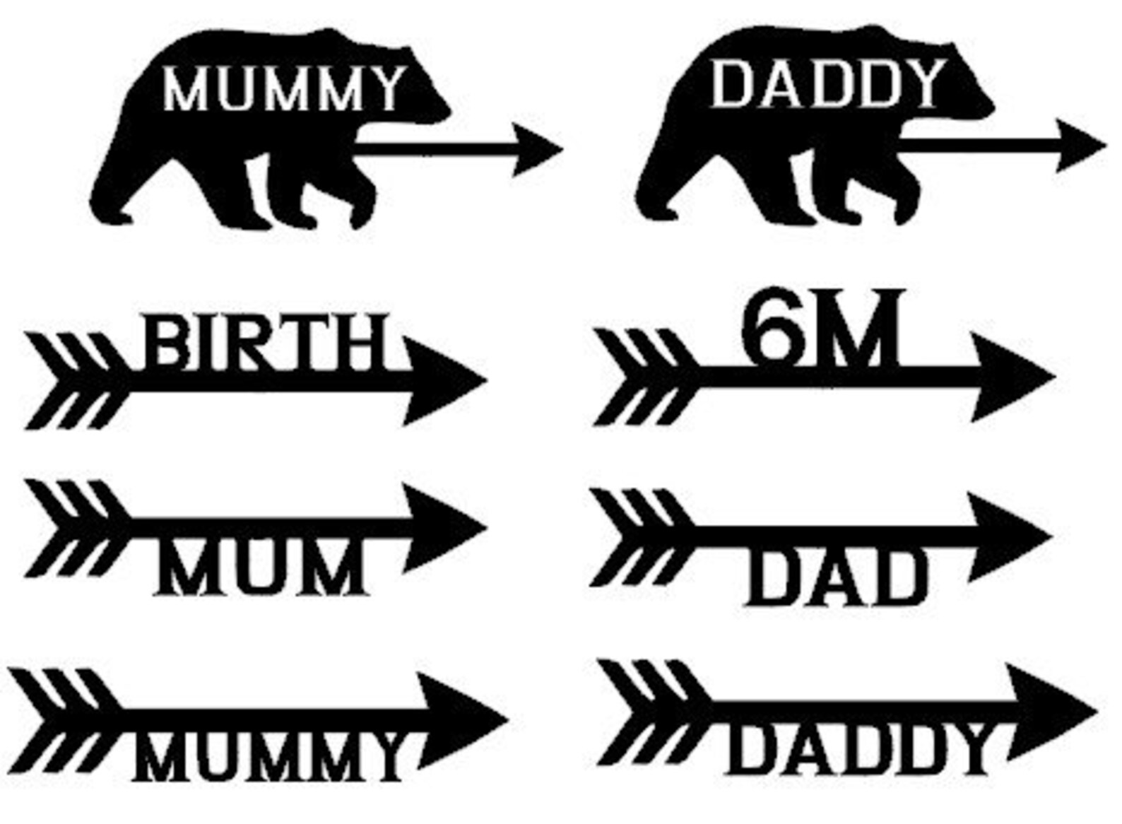 Named Height Chart Vinyl Stickers Decal. Growth Chart. UK Etsy