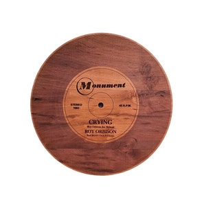 Roy Orbison | Solid Cherry 45 LP Record/Album | Music Room Decor | Record Wall Art | Makes a great gift for musicians or music lovers!