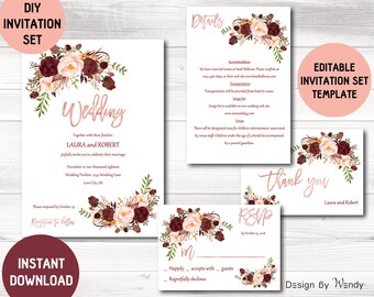 Wedding Invitation Kits Etsy