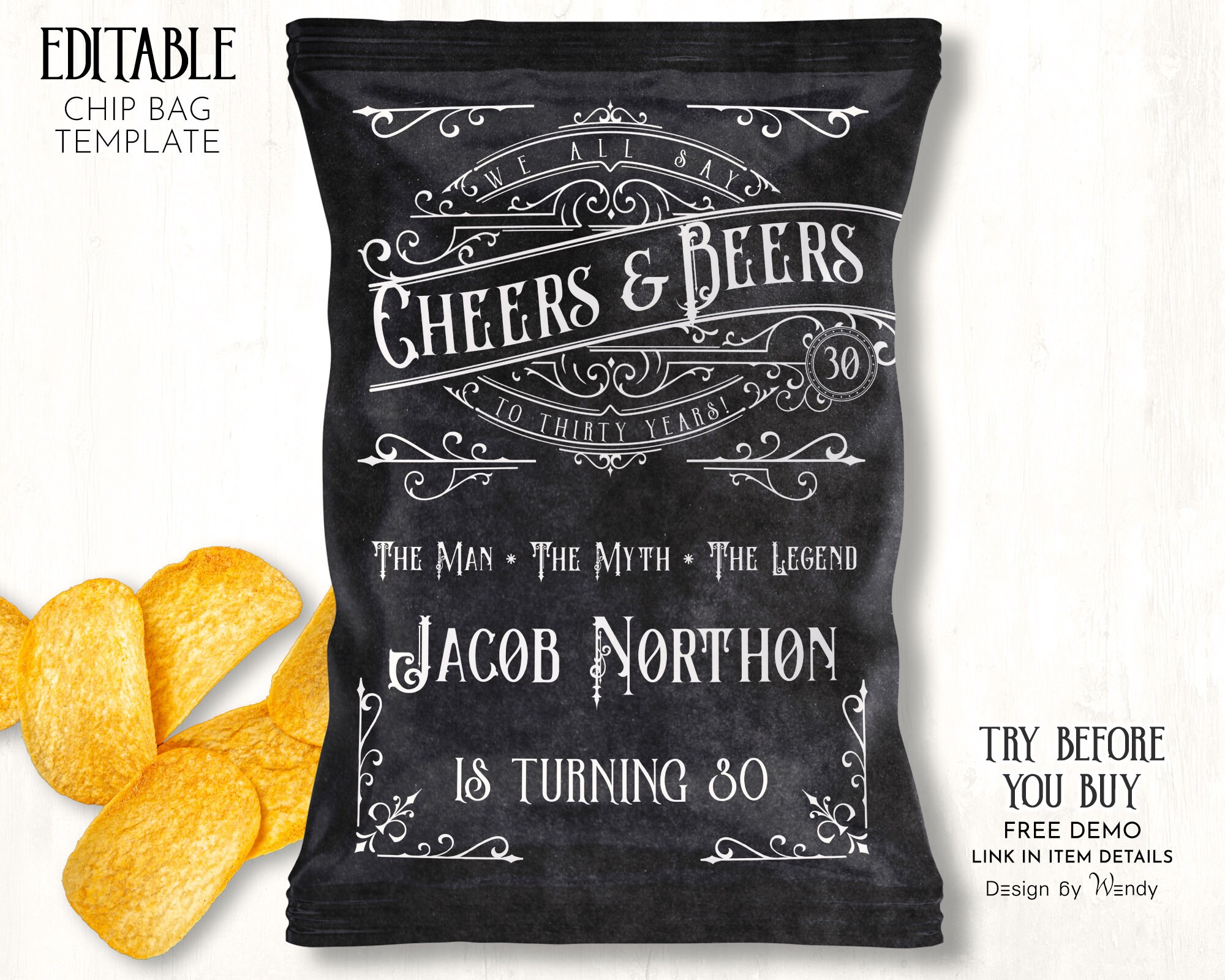 21 Chip Bag - Etsy