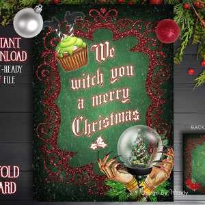 Instant Download Witchy Christmas Card. Printable Creepy - Etsy