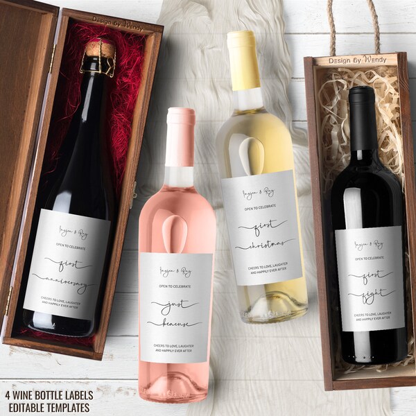 Milestone Wine Label - Etsy