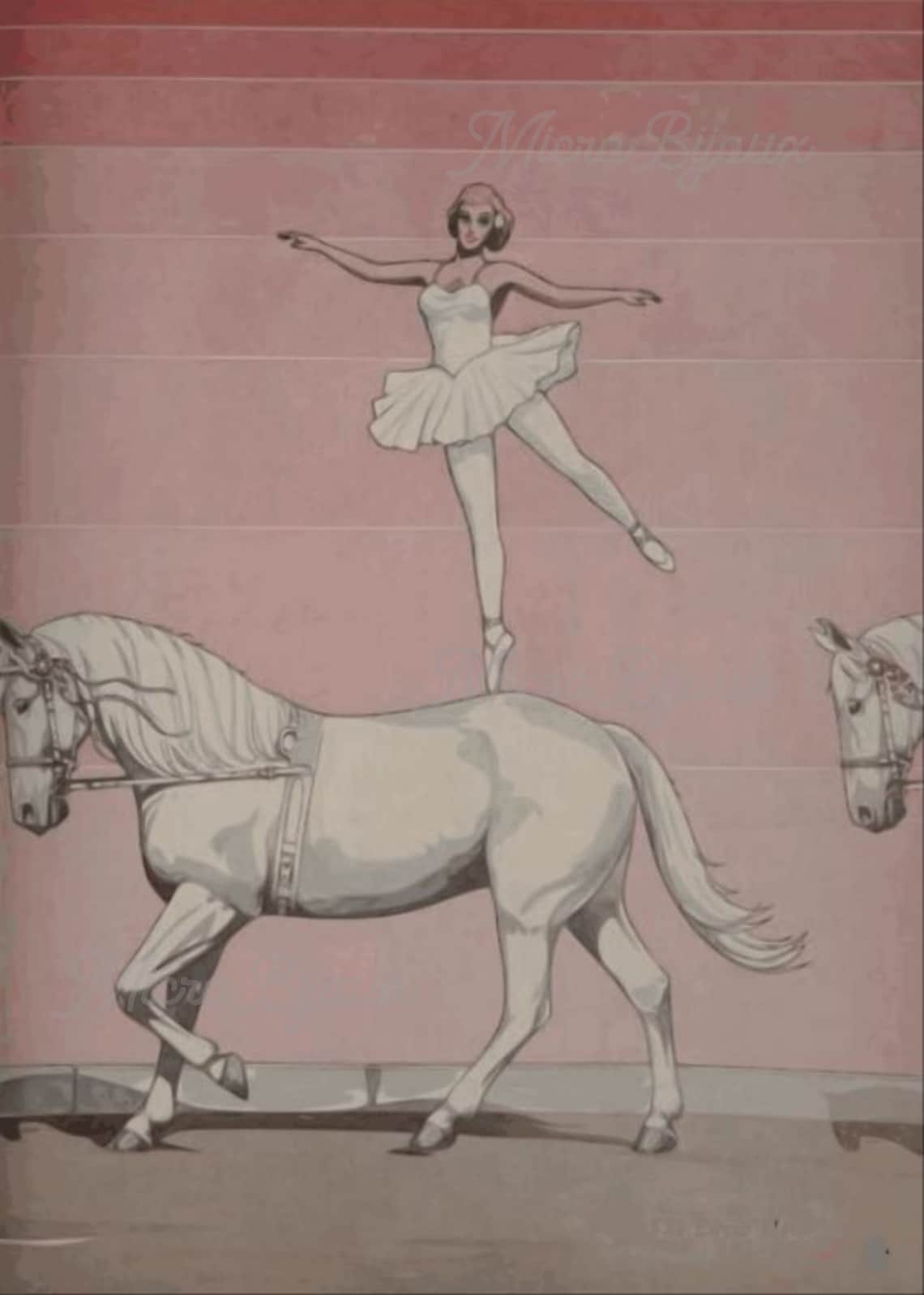 Digital Printable Artwork -the Circus Horse - Etsy