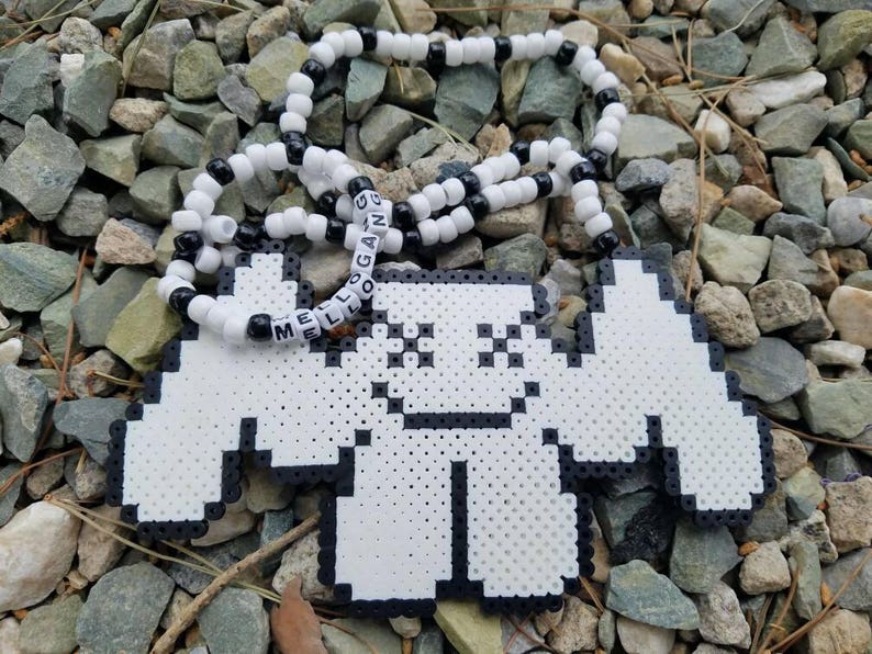 Marshmello Perler Kandi Necklace for for Raves Music Etsy