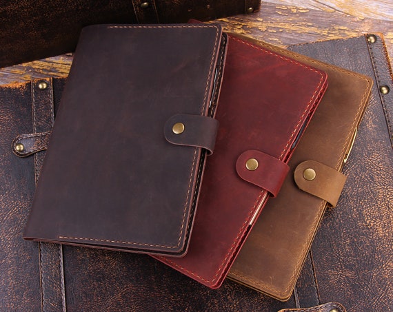 leather flip notebook cover case for Rocketbook Notepad mini size