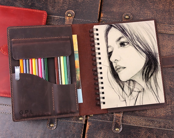 Carnet Journal En Cuir Fait Main Avec Clé, Papier Coton 200 Pages - Neuf
