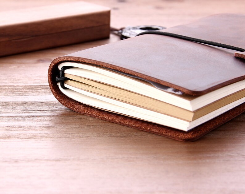Handmade Leather Traveler's Notebook Travel Diary Etsy