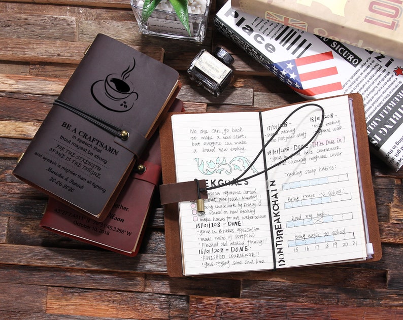 Custom Travel Journal Travel Notebook Personalized Leather Etsy Australia