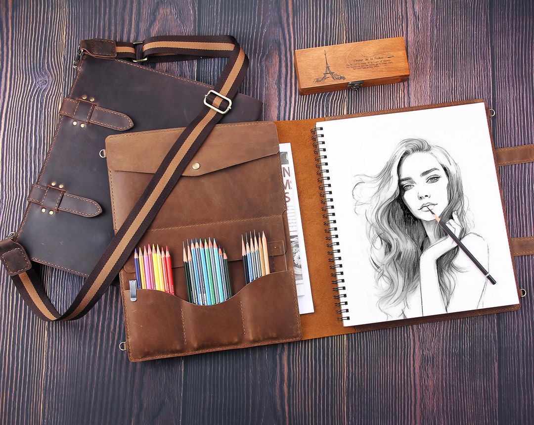 【11枚セット】laidbook 01〜11 Leather Sketchbook Cover for 11