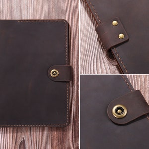 Leather Portfolio, Personalized 5x8 Legal writing pad padfolio, Custom Personalized Document organiser, Graduation gift, A5 Notepad Holder image 3