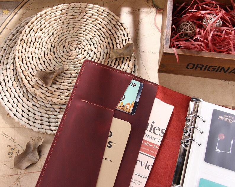 Personalized A5 Ring Binder Leather Journal Distressed Wine Etsy