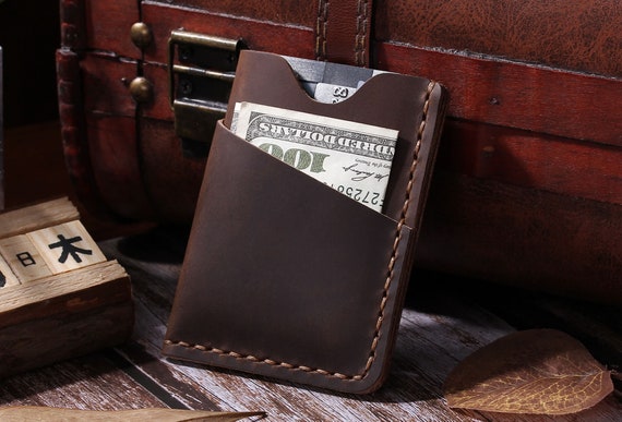 Vertical Money Clip Wallet [Handmade] [Personalized]