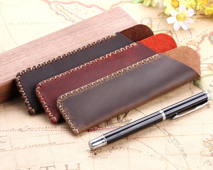 Custom Made Leather Pen Pencil Holder Handmade Leather Pen Etsy UK