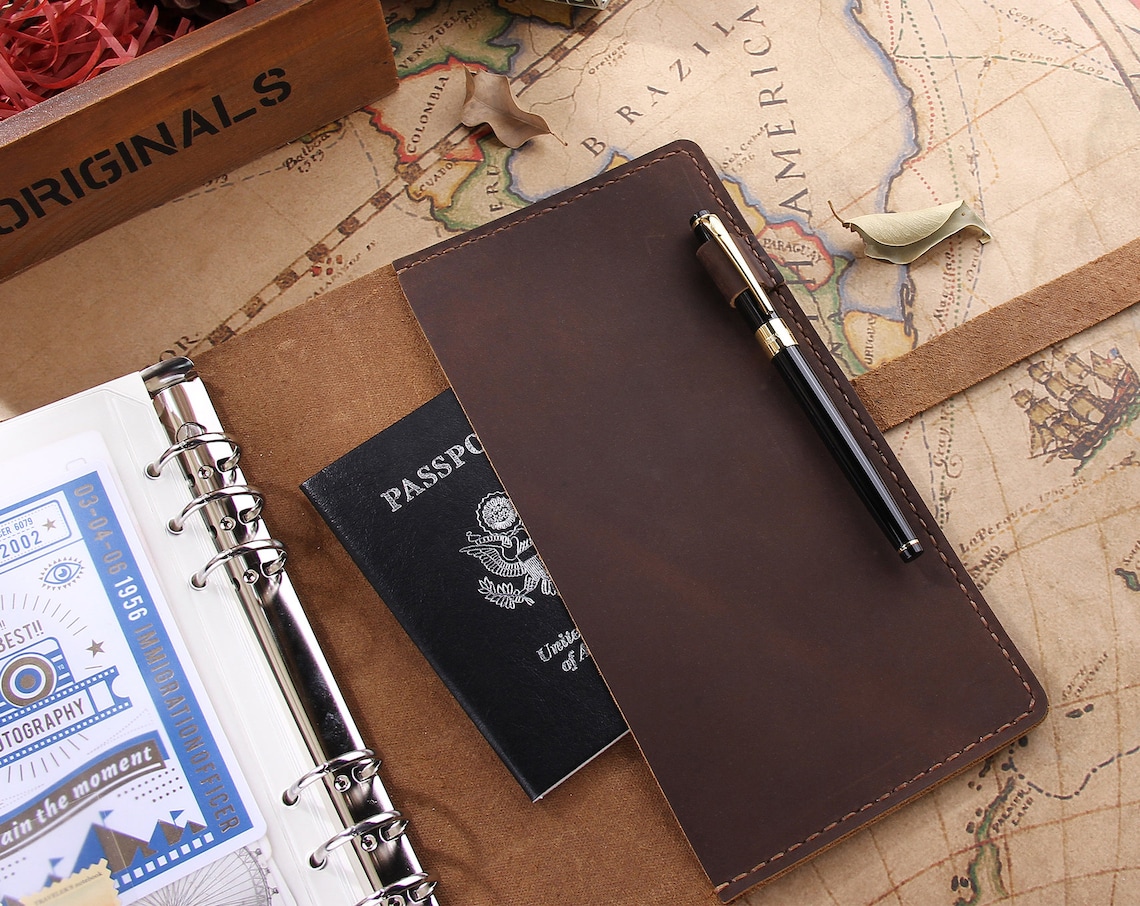 Vintage A5 Size Leather Traveler Journal Notebook Refillable Etsy