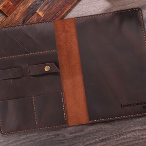 Custom Made Leather Portfolio Folder for 6