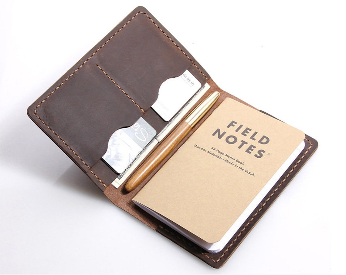 Personalized Leather Field Notes Cover Handmade Leather Etsy